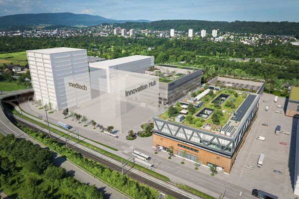 uptownBasel in Arlesheim mit geplantem Medtech Innovation Hub