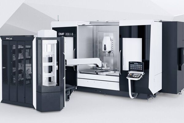 Die DMF 200/8 ist mit einer Schnittstelle für die automatisierte Fertigung ausgestattet