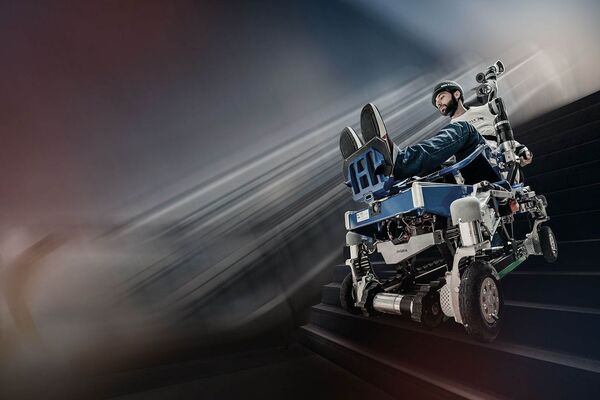 Cybathlon-Pilot Florian Hauser in seinem Wettkampf-Rollstuhl