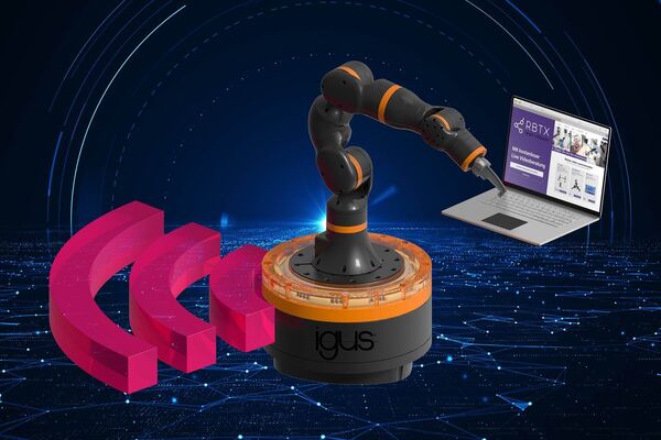 Cobot ReBeL von Igus mit Getriebe aus Kunststoff