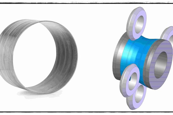 Der Felgenring wird gewichtsoptimiert im Drückwalzverfahren gefertigt.(Bild: Leifeld Metal Spinning AG)