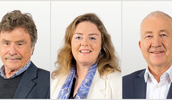 Maxon vor Generationenwechsel und mit stabilem Geschäftsjahr. Im Bild: Karl-Walter Braun, Bianca Braun, Eugen Elmiger (CEO)