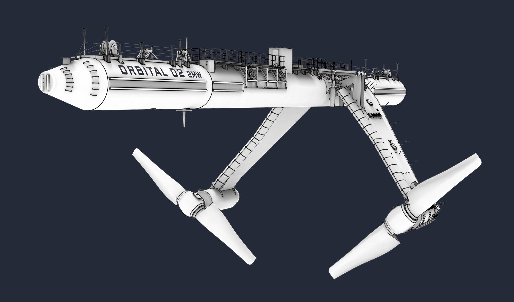 schwimmendes Gezeitenkraftwerk O2