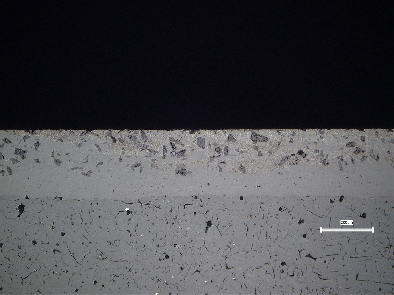 Multi-Layer-Schicht nach dem Schleifprozess
