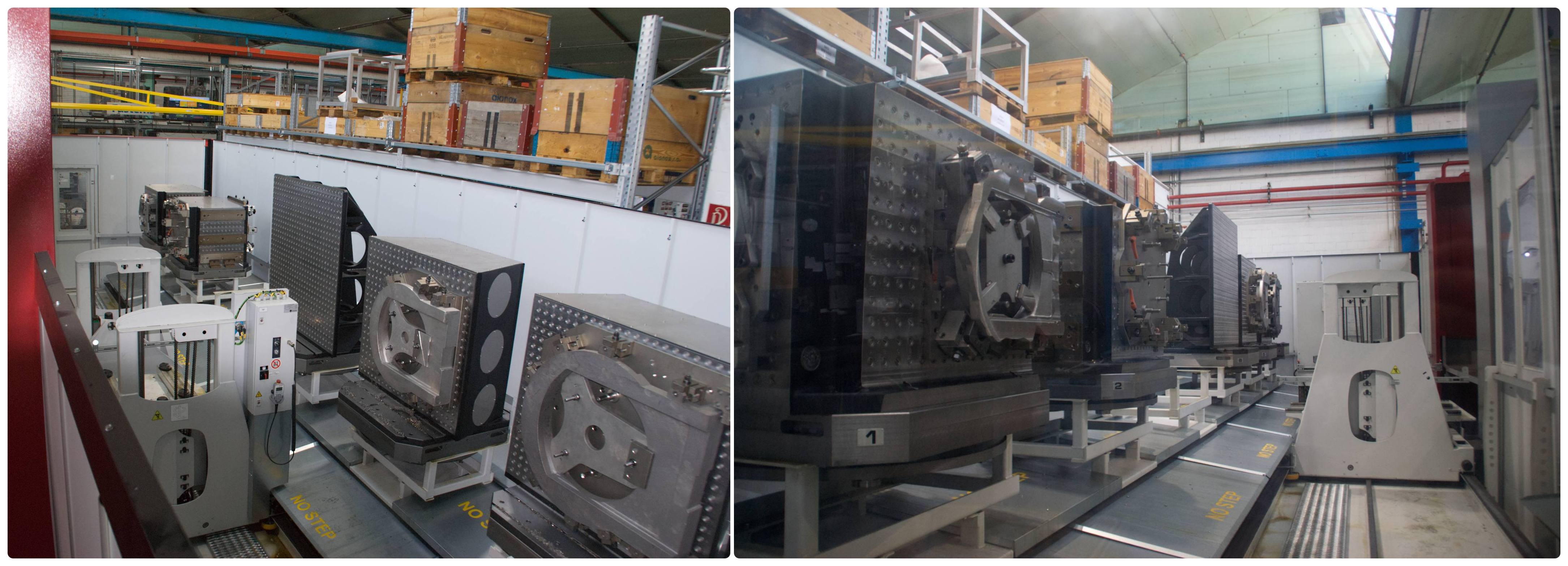 Blick in den FPC-3000, in den Sistag 2023 investierte. Das Kompaktsystem, an dem eine OKK HM 1000 angebunden ist, integriert sechs Palettenplätze.