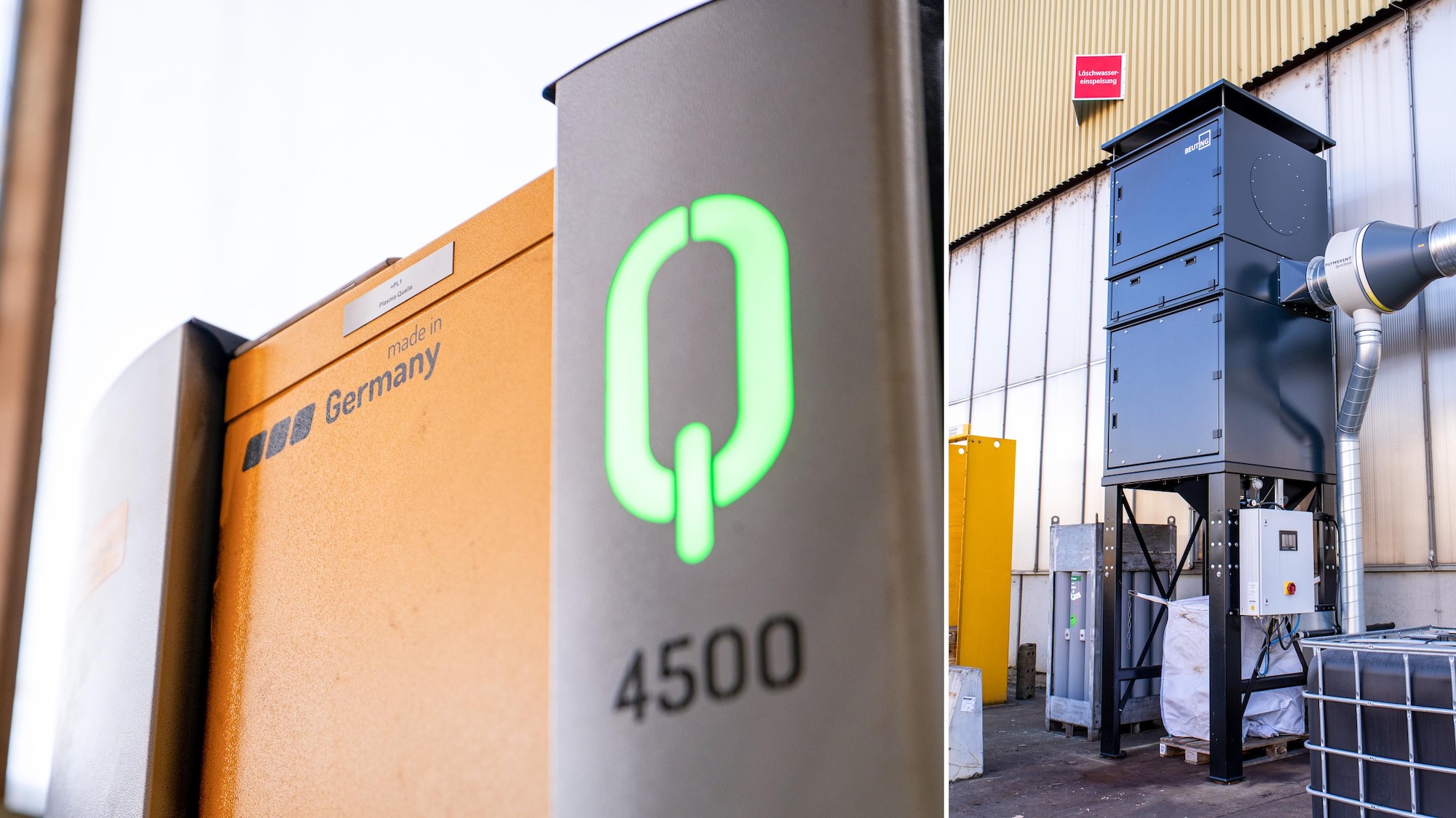 Combicut-Plasmaschneidanlage mit Gurtfördertisch und Absaugtechnik von Beuting