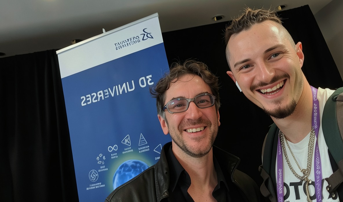 Technologe, Futurist und «Inventor Capitalist» Pablos Holman zusammen mit unserem Autor Thomas Back an der 3DXW26 in Houston. (Bild: Thomas Back)
