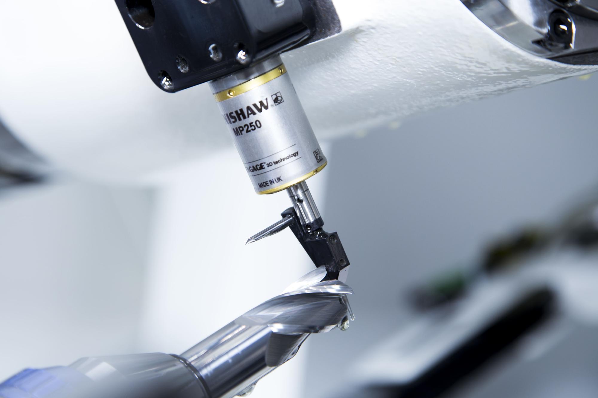 Messtasterkonfiguration in einer Schleifmaschine: Renishaw-Lösungen ermöglichen unter anderem die geometrische Rückführung für den Qualitätsregelkreis. Bild: Renishaw GmbH