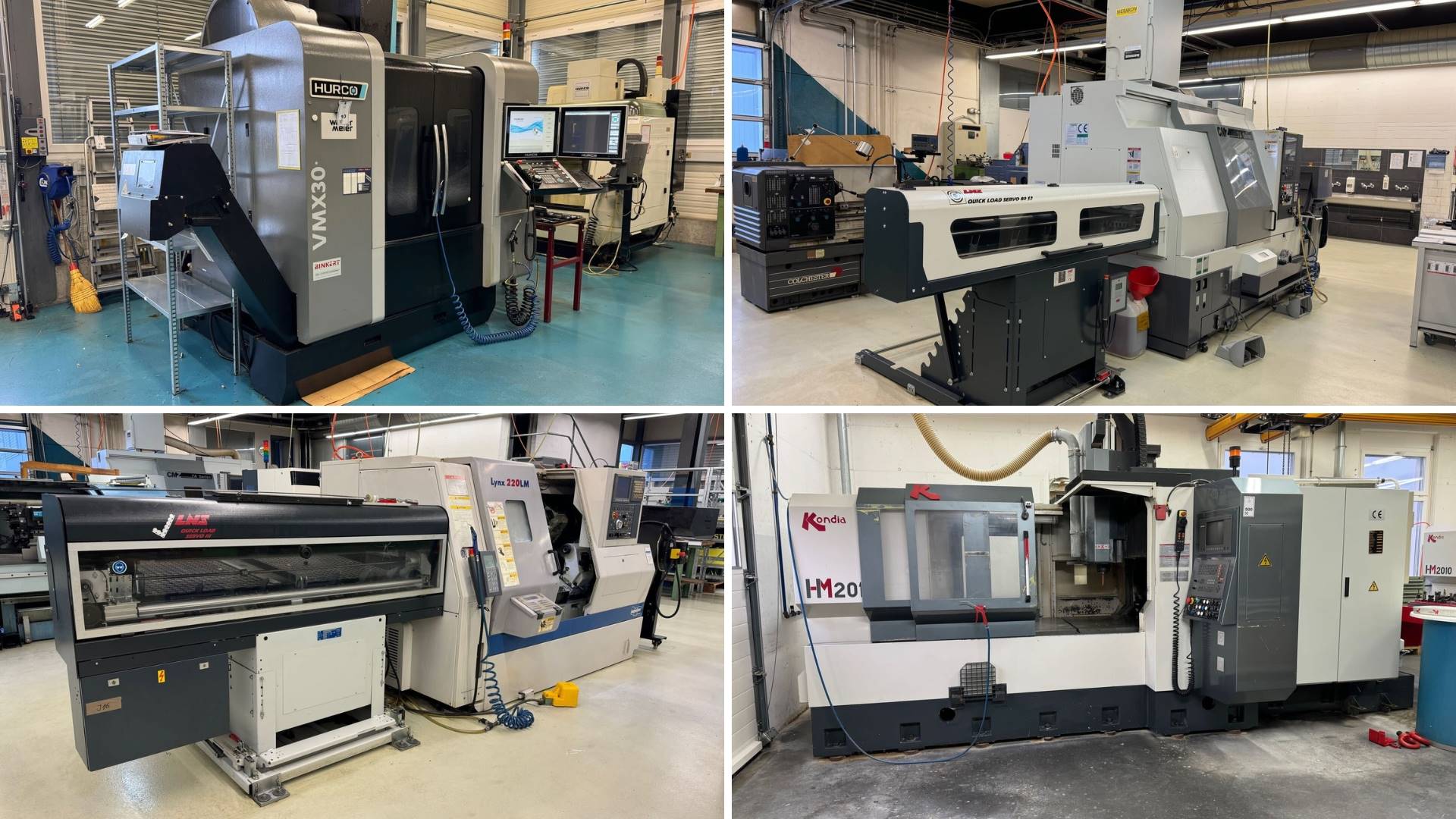 Ein letzter Blick in die Werkstatt vor der Auktion: Die Bearbeitungszentren, darunter hochmoderne Modelle von HURCO und DMG.